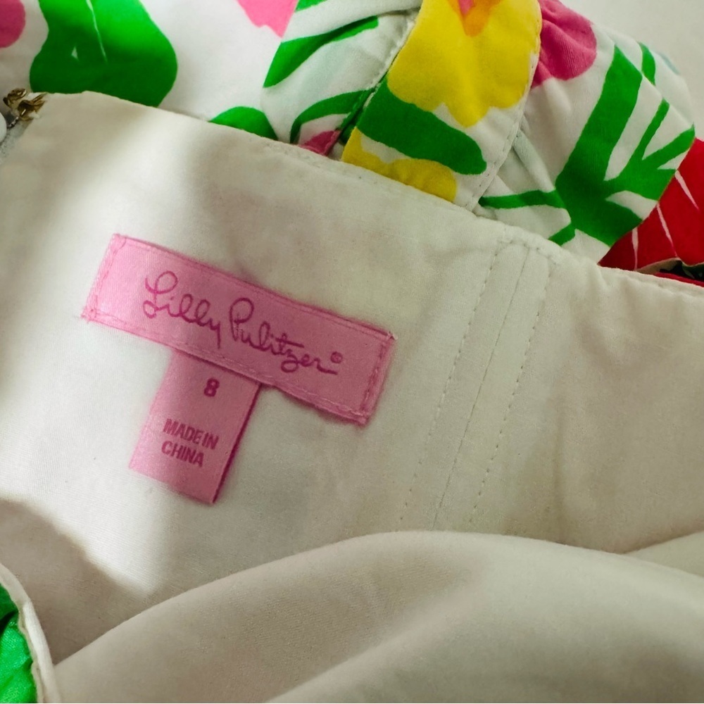 Lilly Pulitzer Sarafina Big Garden By The Sea Floral Mini Dress EUC Size 8 $198 - Picture 7 of 11